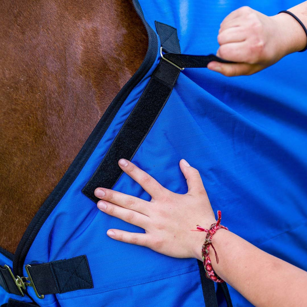 TuffRider Comfy – Fit  Heavy Weight Standard Neck Ripstop Turnout Blanket w/Adjustable neck opening 1200D 300 GSM