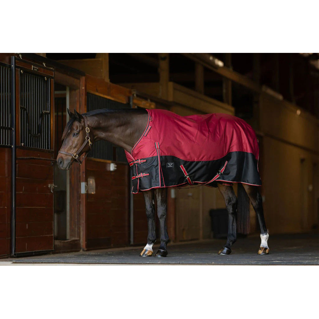 TuffRider Comfy Fit 1200 D RipStop Waterproof/Breathable  Comfy Winter Turnout Blanket Medium Weight 200 GSM Standard Neck W/Adjustable Neck