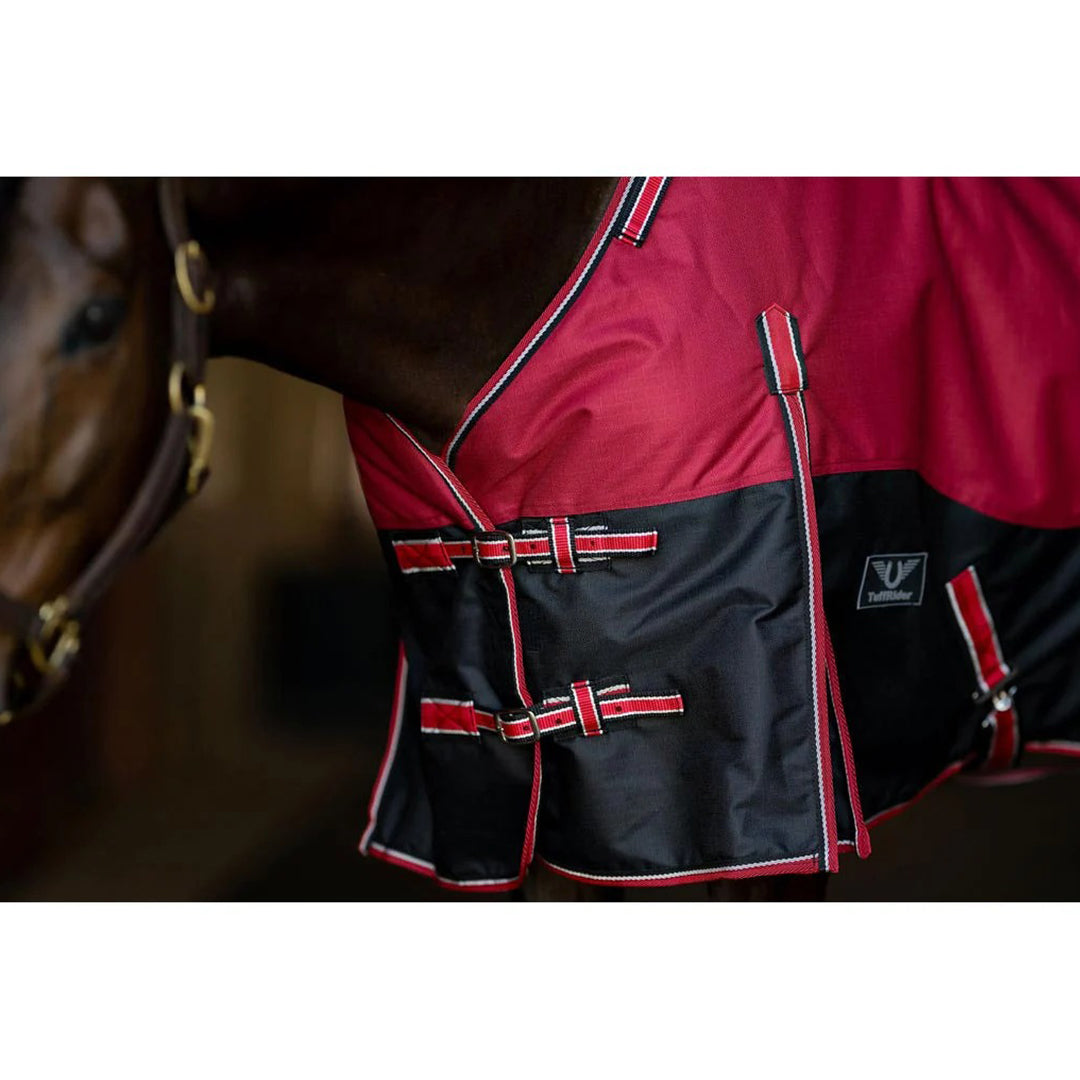 TuffRider Comfy Fit 1200 D RipStop Waterproof/Breathable  Comfy Winter Turnout Blanket Medium Weight 200 GSM Standard Neck W/Adjustable Neck