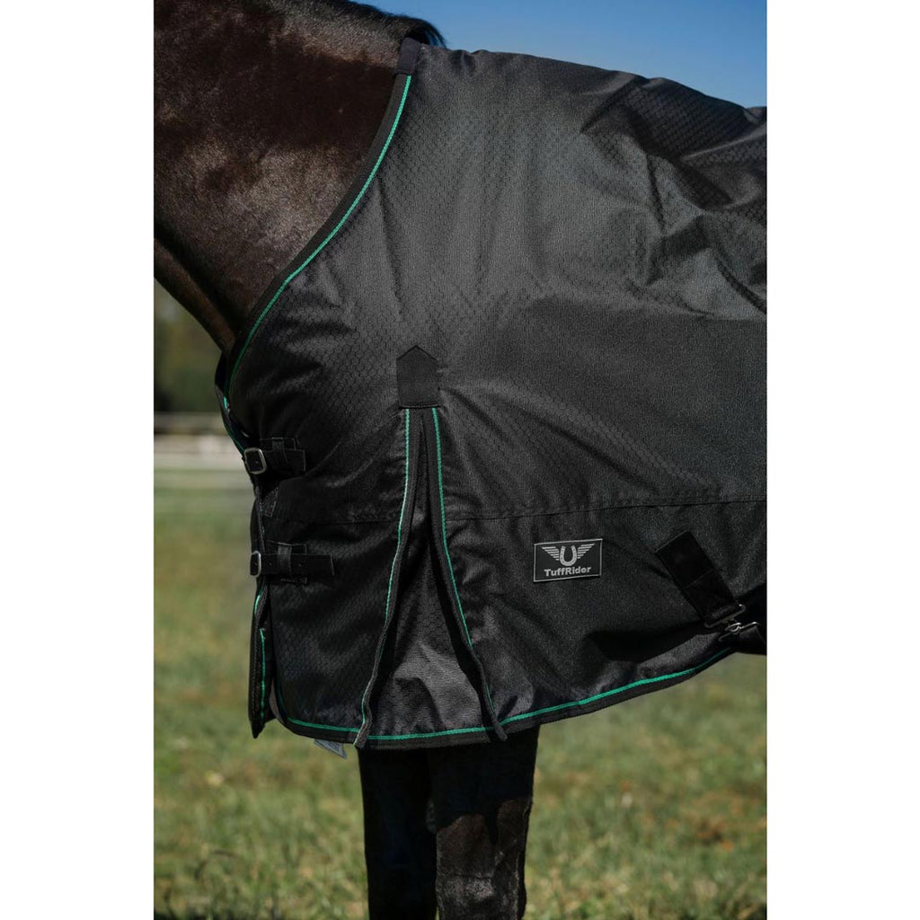 TuffRider 600D RipStop Waterproof/Breathable  Comfy Winter Turnout Blanket Medium Weight 200 GSM Standard Neck