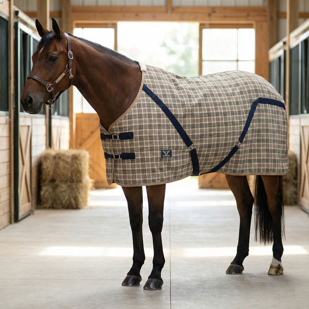TuffRider Authentic Stable Sheet with Durable Check Fabric- Tuffrider.com