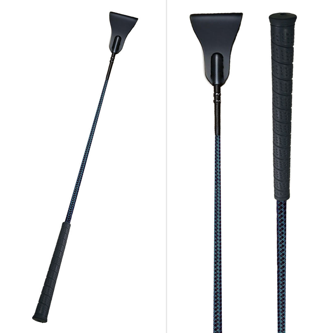 TuffRider 26" Two-Tone Weave Riding Crop with No-Slip Rubber Grip