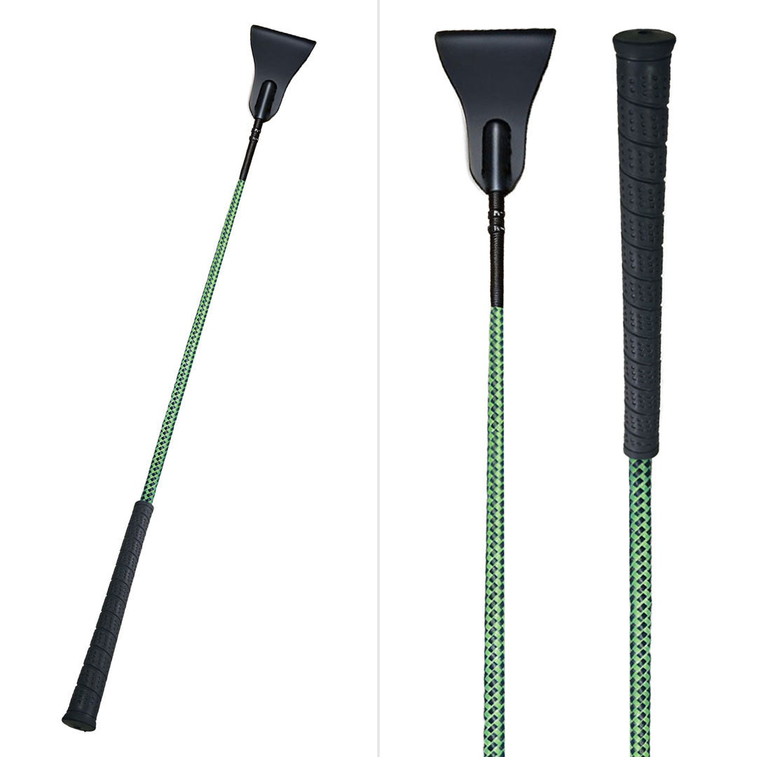 TuffRider 26" Two-Tone Weave Riding Crop with No-Slip Rubber Grip