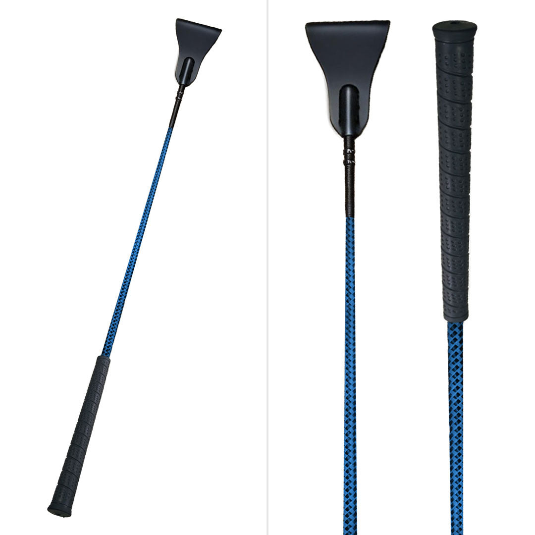 TuffRider 26" Two-Tone Weave Riding Crop with No-Slip Rubber Grip