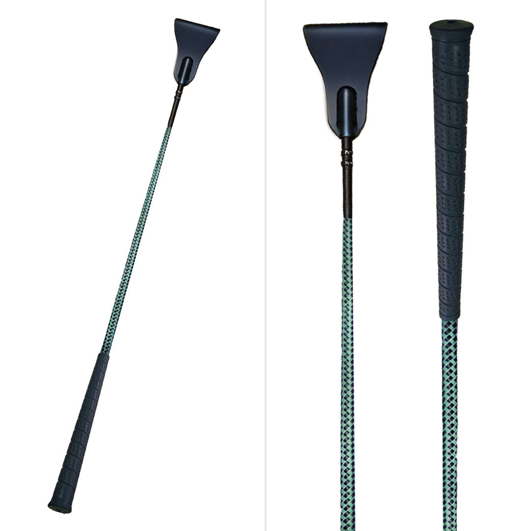TuffRider 26" Two-Tone Weave Riding Crop with No-Slip Rubber Grip