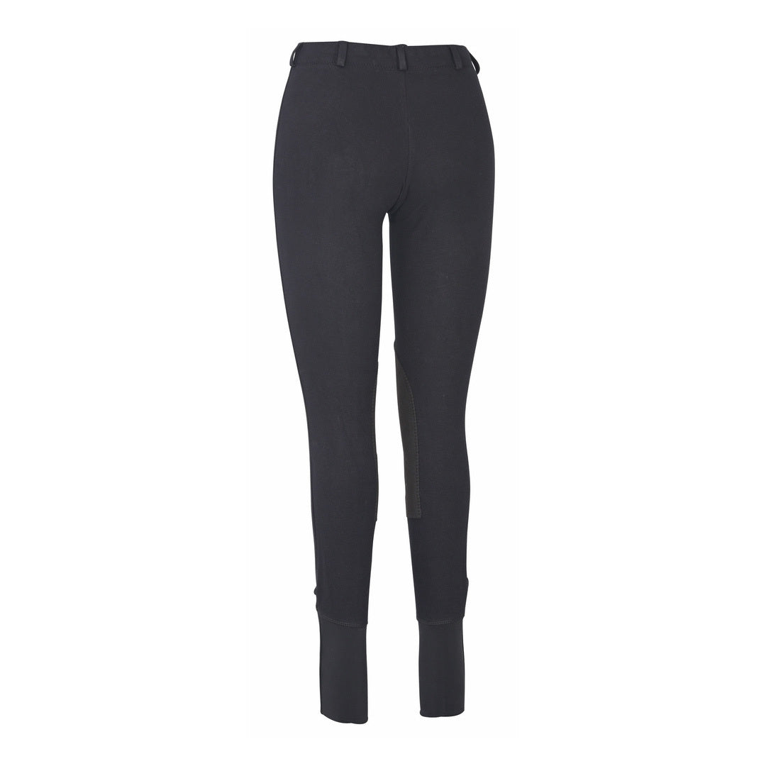 TuffRider Ladies Cotton Lowrise Pull-On Knee Patch Breeches - Breeches.com