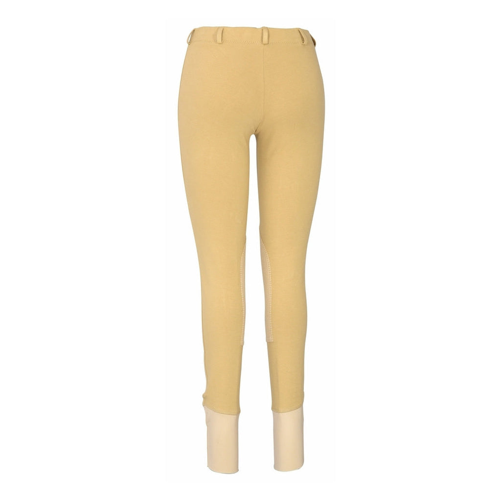 TuffRider Ladies Cotton Lowrise Pull-On Knee Patch Breeches - Breeches.com
