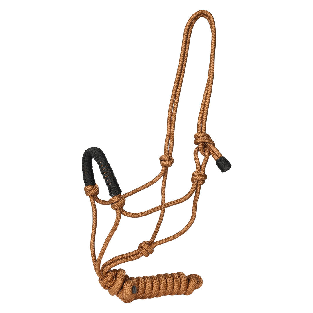TuffRider Rugged Rope Halter Braided Noseband with matching lead