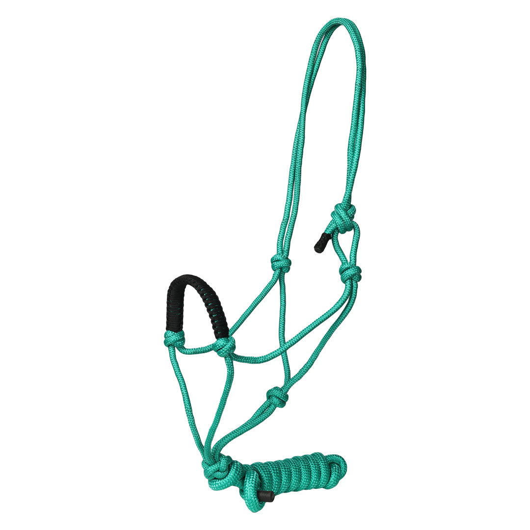 TuffRider Rugged Rope Halter Braided Noseband with matching lead