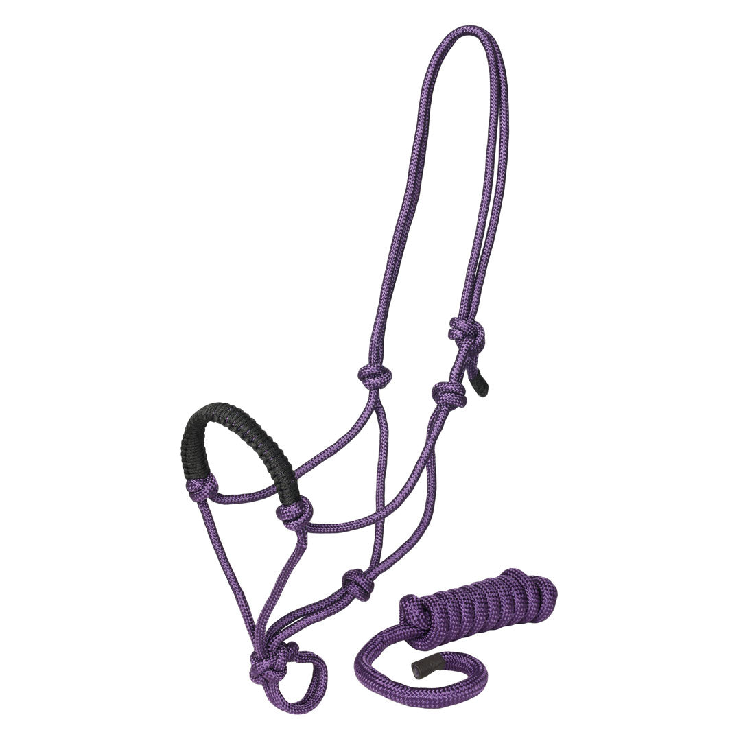 TuffRider Rugged Rope Halter Braided Noseband with matching lead