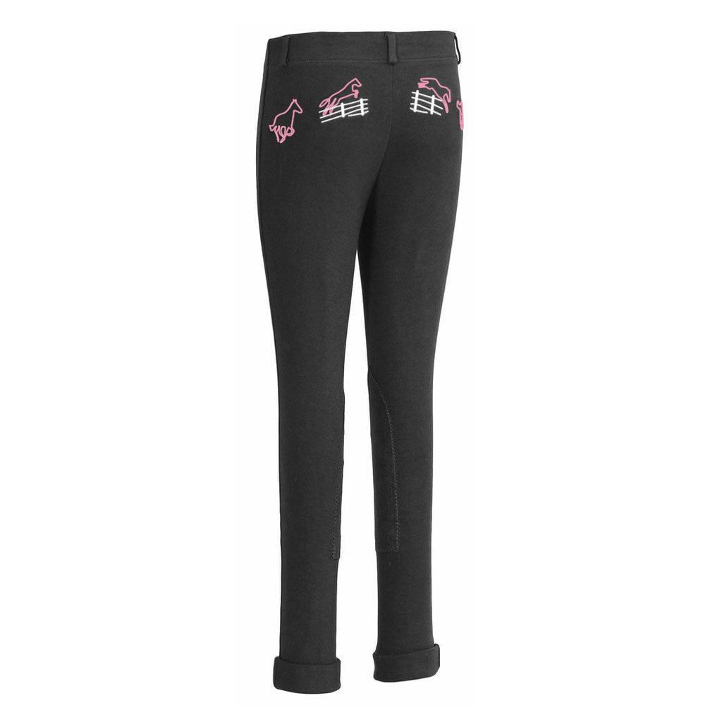 TuffRider Children's Cotton Embroidered Pull-On Jodhpurs