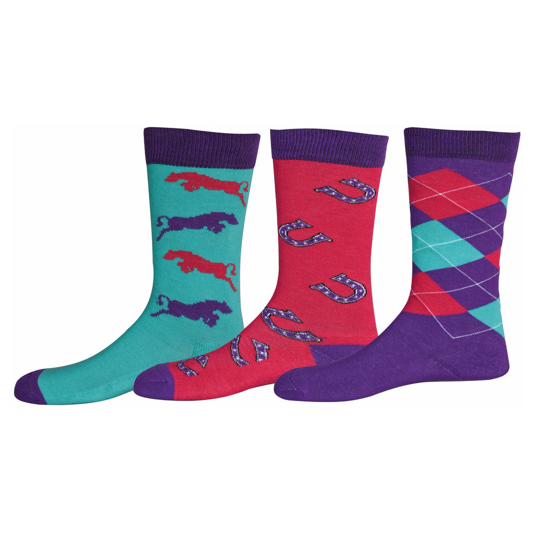 TuffRider Children's Trio Ankle Socks - 3 pack