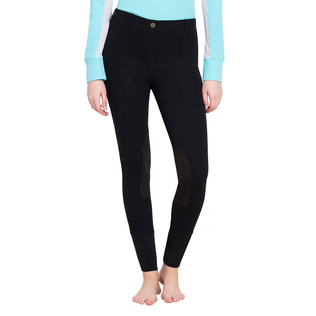 TuffRider Ladies Starter Lowrise Pull-On Knee Patch Breeches
