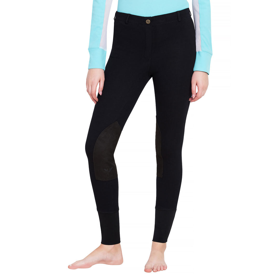TuffRider Ladies Starter Lowrise Pull-On Knee Patch Breeches