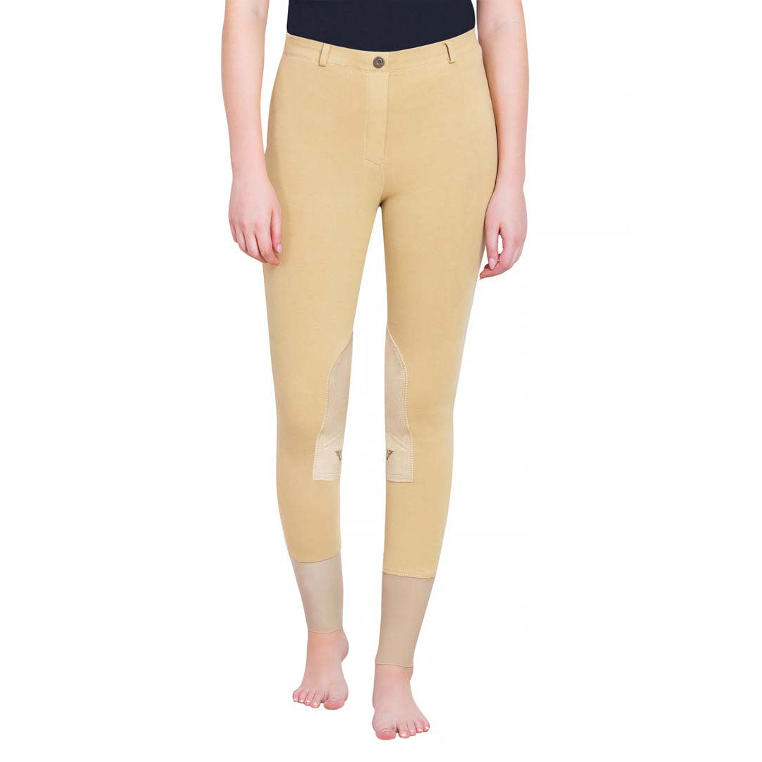 TuffRider Ladies Starter Lowrise Pull-On Knee Patch Breeches
