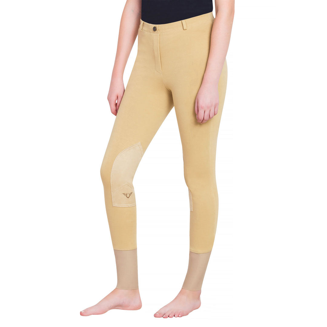 TuffRider Ladies Starter Lowrise Pull-On Knee Patch Breeches