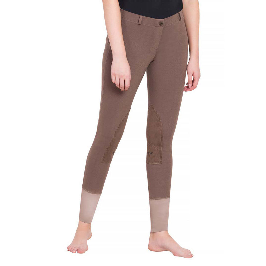 TuffRider Ladies Starter Lowrise Pull-On Knee Patch Breeches