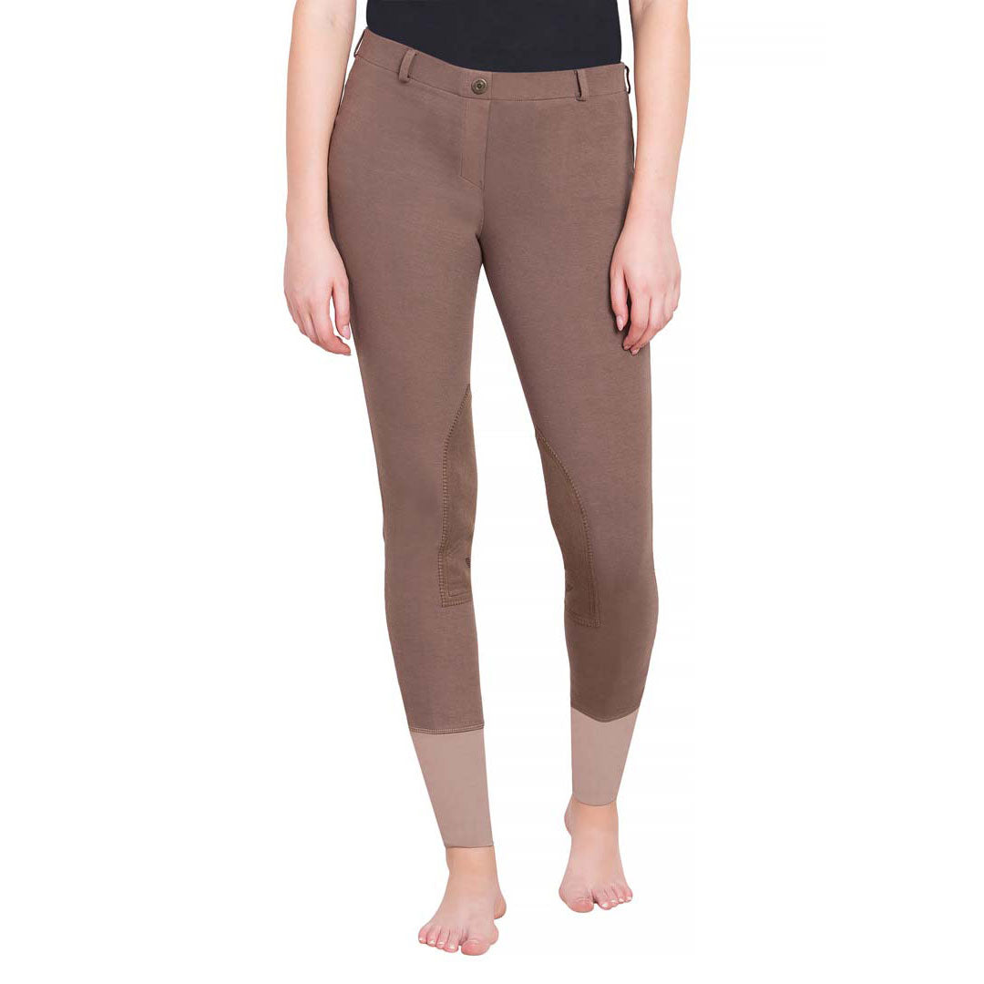 TuffRider Ladies Starter Lowrise Pull-On Knee Patch Breeches