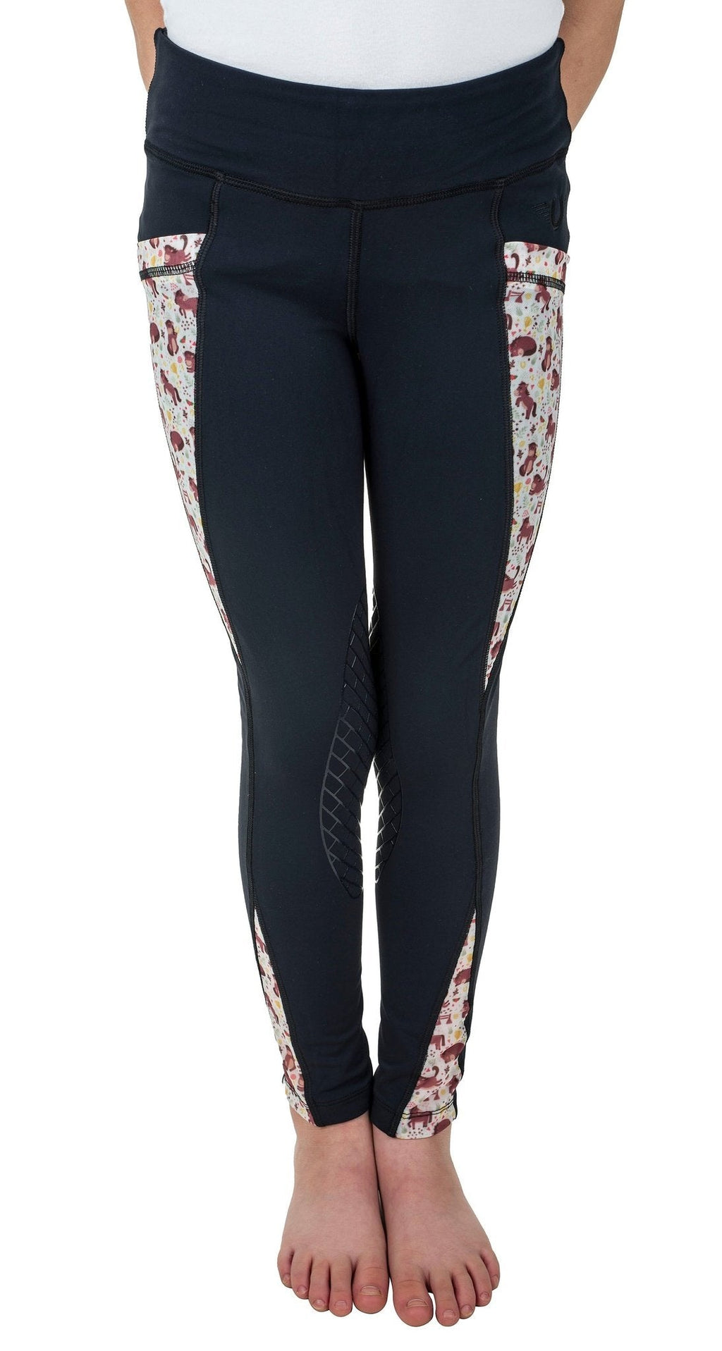 TuffRider Children's Minerva 3 Season Printed Knee Patch Tights - Breeches.com