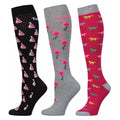 TuffRider Ladies Flamingo/Boat/Horse Knee Hi Socks - 3 Pack