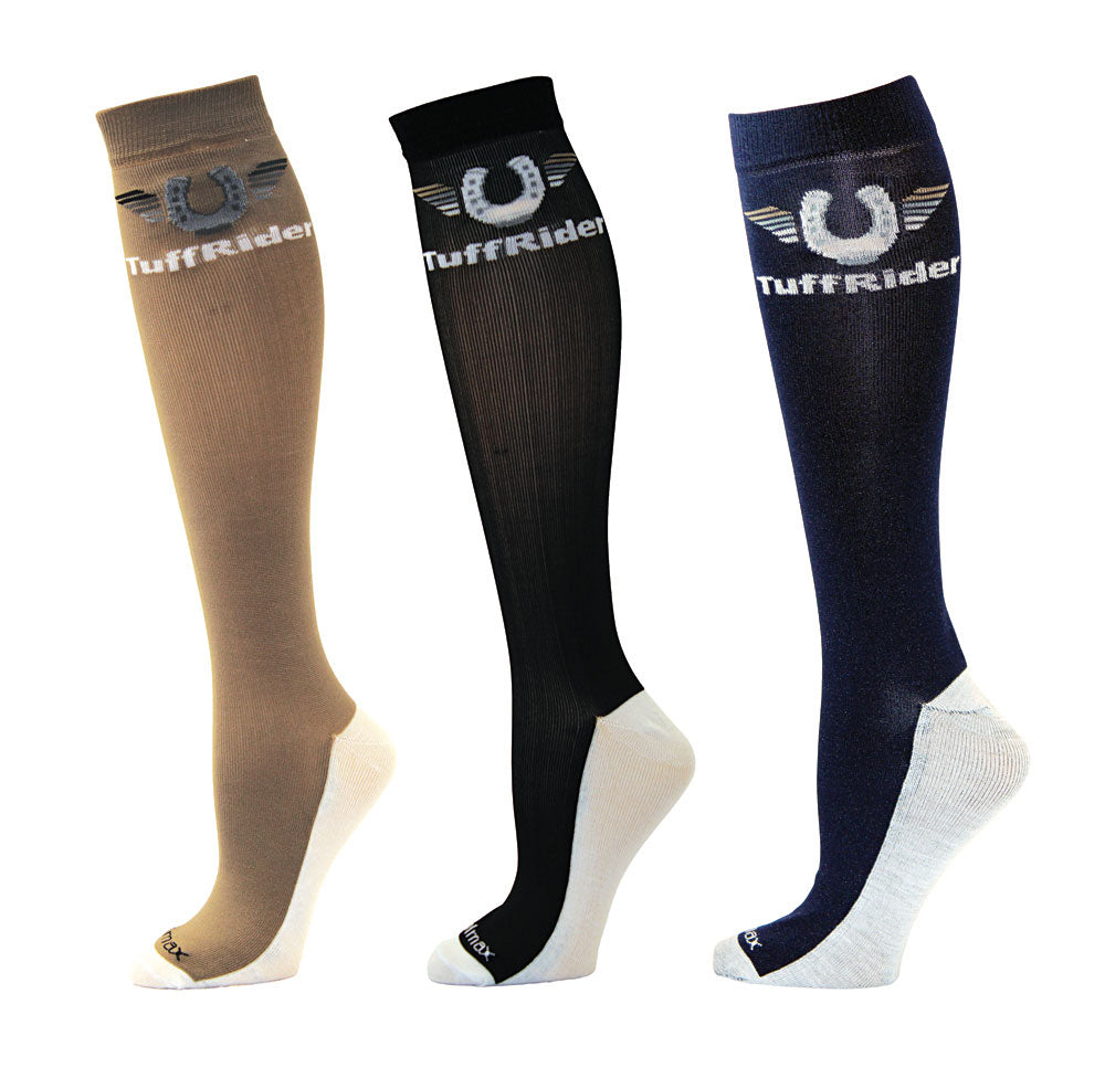TuffRider Ladies Coolmax Knee Hi Boot Socks - 3 Pack - TuffRider.com