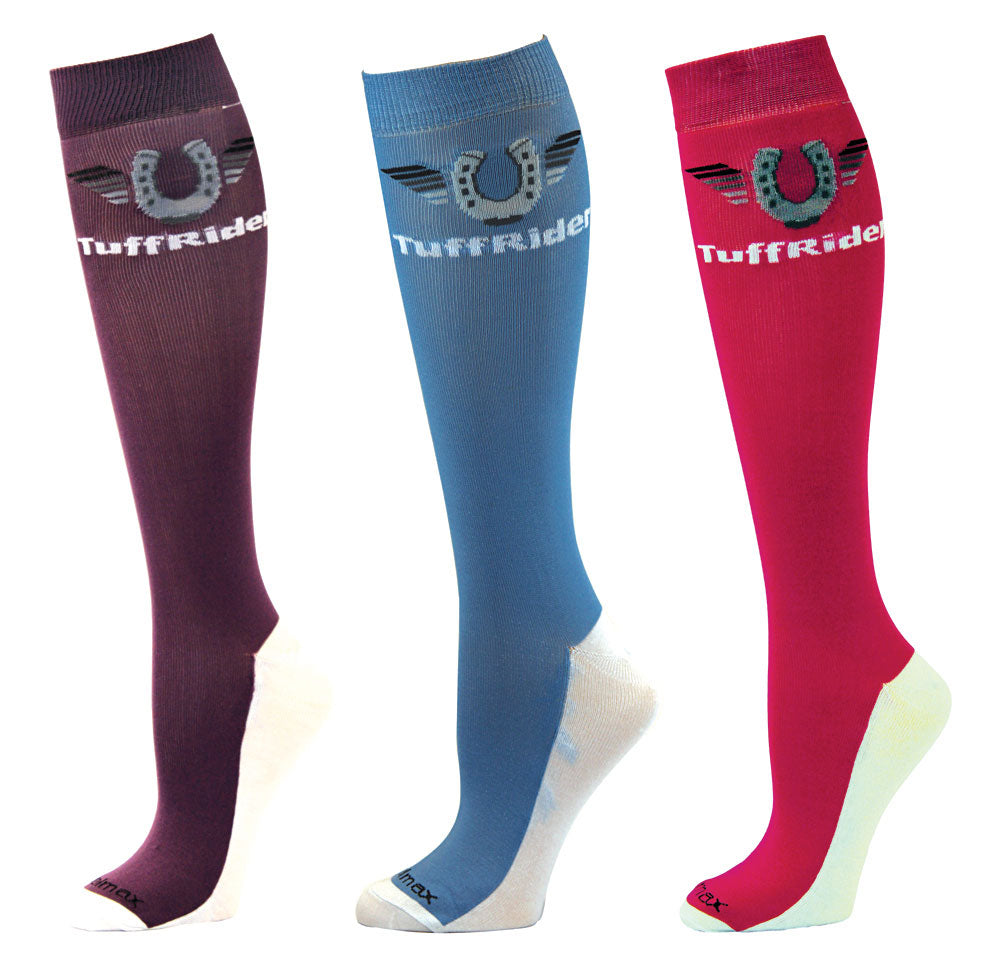 TuffRider Ladies Coolmax Knee Hi Boot Socks - 3 Pack - TuffRider.com