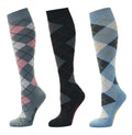 TuffRider Ladies Bamboo Argyle Knee Hi Socks - 3 Pack - TuffRider.com