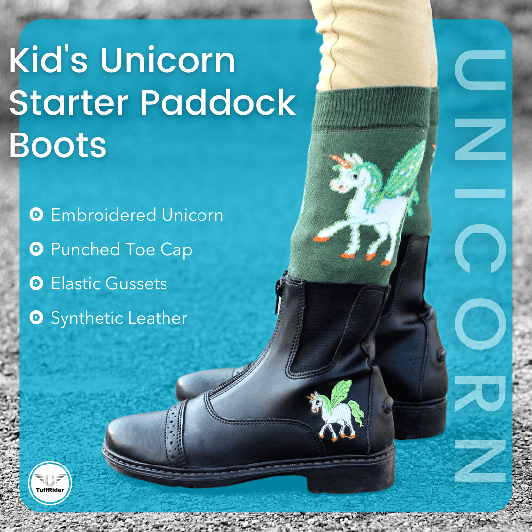 TuffRider Children's Unicorn Starter Front Zip Paddock Boots - Breeches.com