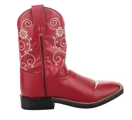 TuffRider Children's Fire Red Floral Western Boot - Breeches.com