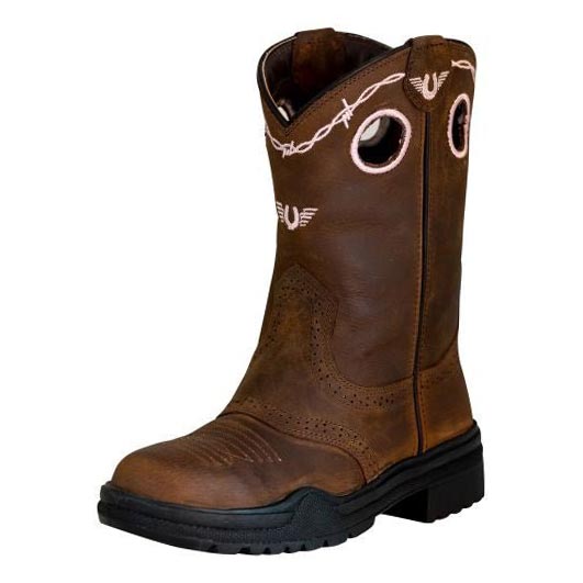 TuffRider Toddlers Yosemite Barbed Wire Embroidered Round Toe Western Boots