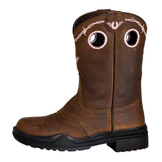 TuffRider Toddlers Yosemite Barbed Wire Embroidered Round Toe Western Boots