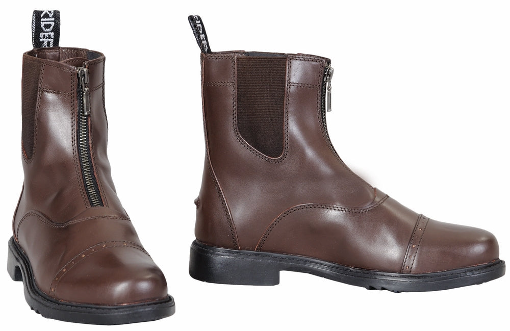 TuffRider Children's Baroque Front Zip Paddock Boots w/ Metal Zipper - Breeches.com