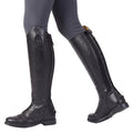 TuffRider Kids Baroque Leather Back Zipper Field Boots in Black