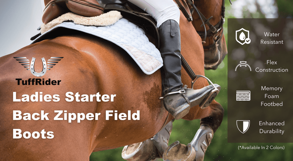 TuffRider Ladies Starter Back Zip Field Boots in Synthetic Leather - TuffRider.com