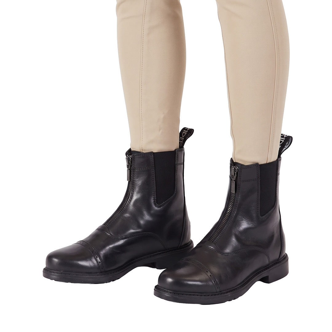 TuffRider Men's Baroque Front Zip Paddock Boots w/ Metal Zipper
