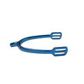 TuffRider Round End Spurs With Strap-Blue-15 mm
