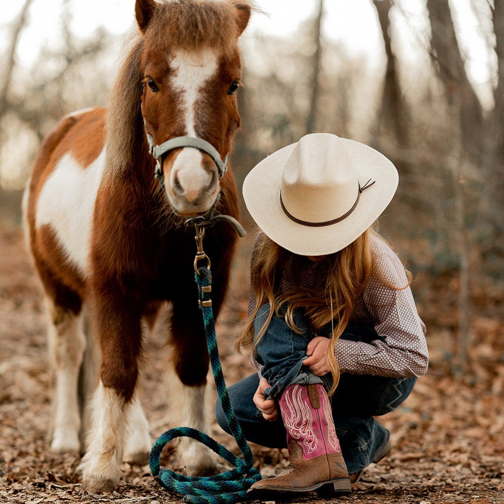 TuffRider Toddlers Arches Flame Embroidered Pink Shaft Square Toe Western Boots