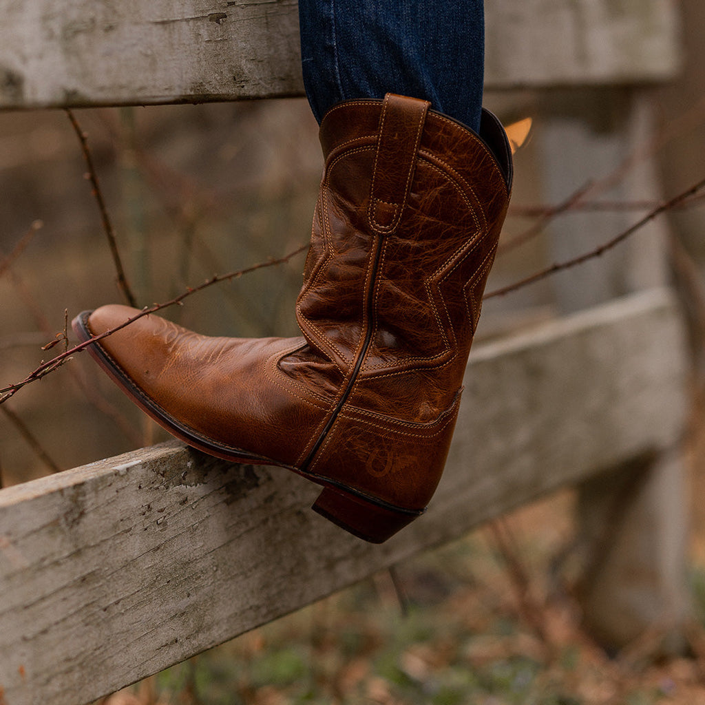 TuffRider Women Colter Embroidered Leather Square Toe Western Boots