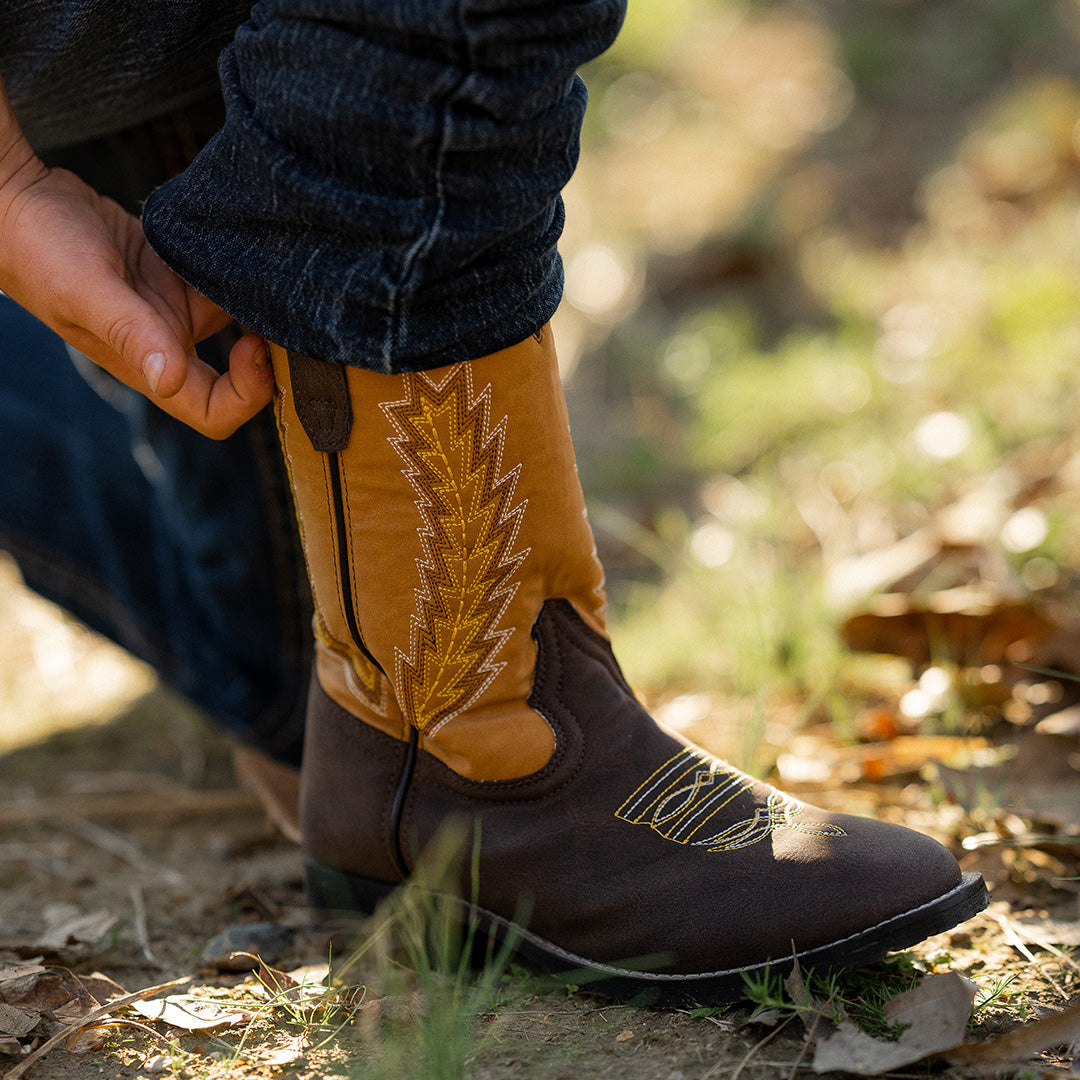 TuffRider Children's Biscayne Square Toe Western Boot